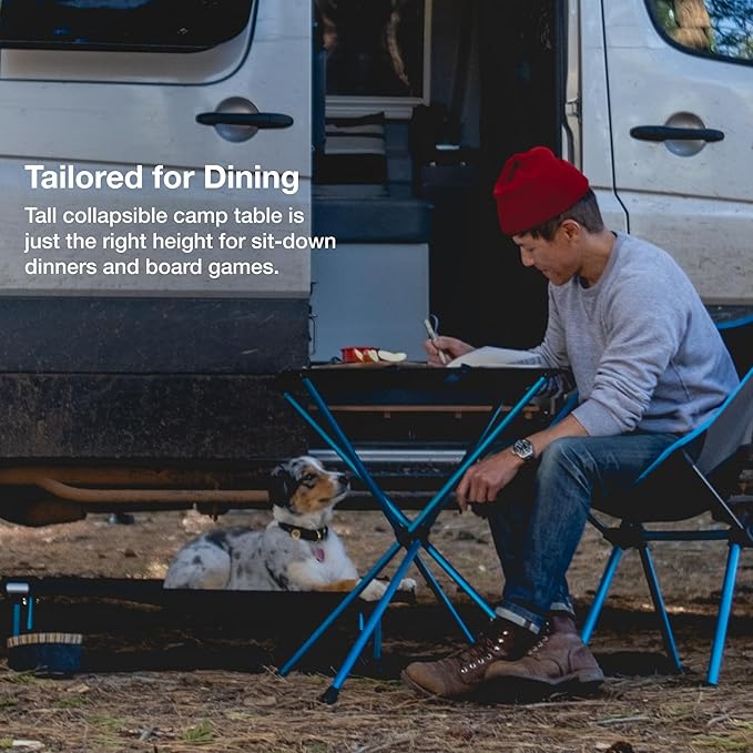 Helinox Café Table Dining Height Portable Camping Table, Coyote Tan