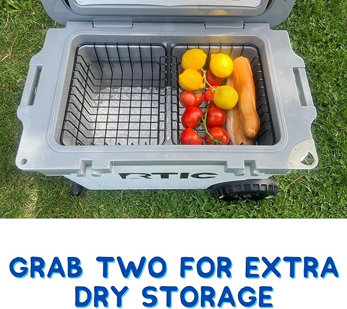 Cooler Basket for RTIC 32, 52 & 72 Ultra-Light Coolers - Compatible with Dividers, Inserts, Straps, Locks, and Other RTIC Cooler Accessories