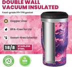HAUSHOF Can Cooler, 12 oz Slim Can Cooler, 4 in 1 Insulated Beer Can Cooler, Fits for 12 oz Standard Can|12 oz Slim Can|12 oz Beer Bottle, Perfect for Camping, Beach, Picnic