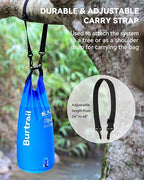 8L Camping Water Filtration System, Protable Gravity Water Filter System Survival for Camping Hiking Backpacking and Emergency Preparedness, 2-Gal Bag, BPA-Free