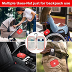 Fukumi Auvi Q Carrying Case,Portable Medicine Emergency Bag for 2 Auvi-Q Auto Injectors,Asthma Inhaler,Nasal Spray,Allergy Medicine,First Aid,Hard Travel Case with Carabiner and Lanyard,Bag Only