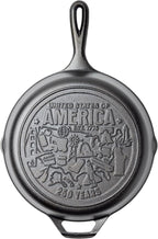 Lodge 10.25 Inch Cast Iron Skillet – Pre-Seasoned Frying Pan with Teardrop Handle – Oven, Stovetop, Grill & Campfire Use – Made in USA – Non-Toxic, Even-Heating Cookware – 250th Anniversary Logo