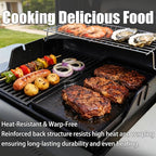 Grill Griddle for Weber Spirit 200 Series - Dual Sided Sear Parts for Weber Spirit 200 & GS4 Spirit II E210,Spirit II E220,17.5" Porcelain-Enameled Cast lron Thick Nonstick BBQ Griddle Pan