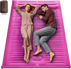 Premium Double Sleeping Pad for Camping - Camping Mattress 2 Person XL with Built-in Pump - 6.9" Thick Camping Beds for Adults - Indoor, Beach & Pool Use
