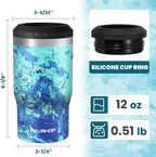 HAUSHOF Can Cooler, 12 oz Slim Can Cooler, 4 in 1 Insulated Beer Can Cooler, Fits for 12 oz Standard Can|12 oz Slim Can|12 oz Beer Bottle, Perfect for Camping, Beach, Picnic