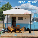 8x8 Pop Up Canopy, Easy Up Canopy Tent, Heavy Duty Tents for Parties, One Person Set Up Event Tent, White