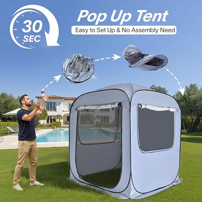 Alvantor SUV Tailgate Tent, Instant Pop Up Car Tent Creates Extra Living Space, UV Protection, Quick Setup in Seconds for Family, Road Trips, Tailgating, Beach, Outdoor Camping