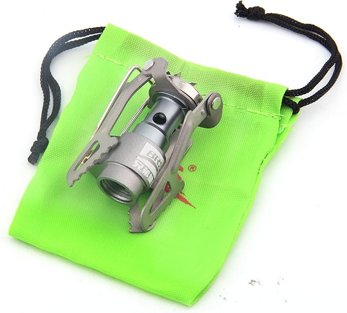 BRS Stove BRS 3000T Stove Titanium Ultralight Backpacking Stove Portable Propane Camping Stove Gas Burner Camp Stove only 26g with Extra O Ring