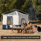 Camping Cube, Canopy Inner Tent for 10' x 10' Straight Leg Pop Up Canopy, Converts Canopy into Enclosed Camping Tent, Fully Vented Roof, Easy Setup, 4-6 Person (Frame & Top Not Included)