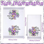 Set of 6 Lavender Kitchen Towels Purple Floral Dishtowels Rustic Absorbent Purple Tea Hand Towels 24 x 16 Inches Lavender Lover Gifts for Farmhouse Kitchen Bathroom Accessories Decorations