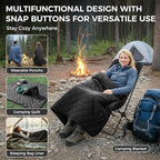 ATEPA Wearable Sleeping Bag, Recycled Warm Winter Camping Blanket Wearable Poncho for Outdoor, Stadium Sports Women Men