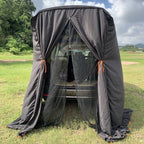 SUV Tailgate Shelter Tent Privacy Shelter Waterproof Black Portable Changing Room for Biking Toilet Shower Sleeping Beach Swimming L:W:H:4.9ft:4.9ft:7.5ft 6pcs Tent Pegs to fix