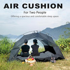 Sleeping Pad, 2 Person Self Inflating Camping Mat, TPU Camping Mattress with Snap Buttons for Couples (Grey)