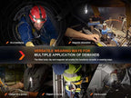 Fenix HM71R 2700 Lumens Headlamp, Rechargeable Spot Light, Flood Light, L-Shape 90 Degree Right Angle Flashlight Industrial Grade with a USB Wall Plug