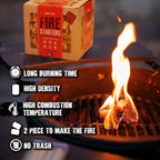 100 pcs Fire Starter - Natural Fire Starters for Campfires, Fire Pit, Pizza Oven, Fireplace, Smoker, BBQ, Pellet Stove & Wood - Fire Starters for Grill, Charcoal Starter