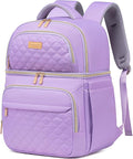 Lunch Backpack Insulated Coolers Backpacks - Lunch Bag for Women Double Decker Lunch Box, Leakproof Lunchbag Large Lunchbox Back Pack Lunch Cooler Bag for Picnic Beach Camping Work