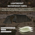 Naturehike Opalus 4 Season Camping Tent, Waterproof 2-3 Person Backpacking Tent, Double Layer Tunnel Winter Tents for Camping