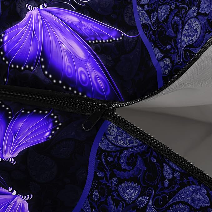 HOSIMA Butterfly Sleeping Bags for Adults and Kids for Camping,Black Gothic Ultralight Sleeping Bag for Cold Weather Summer.