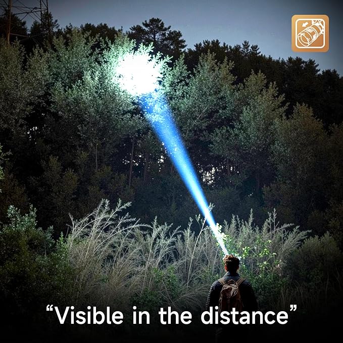 LED Headlamp Separate Design Outdoor Headlamp Waterproof Rechargeable Long Range Headlamp Suitable for Camping Hiking Fishing Hunting