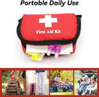 Faylapa 12Pcs Mini Empty First Aid Bag, 5.5x3.5x1.5 inches Travel Pouch Bag for Travel, Car, Home, Office, Camping, Outdoor (Bag Only)