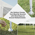 TANGKULA Outdoor Tent 10x20, White Party Wedding Tent Canopy with Removable Sidewalls, Portable Canopy Shelter Tent Pavilion for Market, Outside Tents for Events, Backyard
