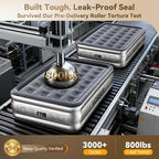 Air Mattress Full with Built in Pump,18’’Blow Up Mattress,Self Inflatable Mattress in 3 Mins,Portable Air Bed for Camping,Floor&Travel,Full Size Air Mattress for Adults 660LB Max,Silver
