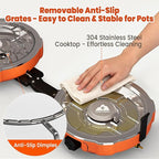 20,000 BTUs 2 Burner Propane Camping Stove, Portable Folding Camp Stove with Adjustable Burners, Regulator and Carrying Bag, Dual Gas Stoves Easy Carrying Handle for Tailgating, Camping, BBQ