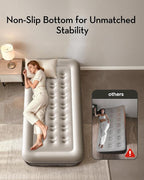 OhGeni Twin Air Mattress with Built in Pump, Blow up Mattresses, Ideal Alternative to a Bed, 18" Raised Blow Up Colchones Inflables Airbed for Guests & Home, Ideal for Home Use and Outdoor Camping