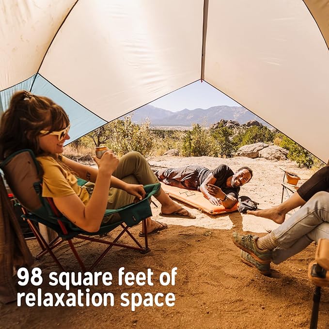 Kelty Sunshade – Pop Up Portable Shade UV Shelter for Beach Trips, Soccer Games, Backyard, Camping, Adjustable Side Wall, Wind Protection, 2024 Model | Beach Trips, Soccer Games, Backyard, Camping, Wind Protection