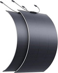 BLUETTI 2 100W Flexible Solar Panels for RVSolar 48V System, 23.4% High Efficiency, 240° Bendable, IP67 Solar Panel for RVs, Camping, Marine, Curved Surfaces