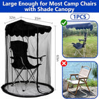 1 Pcs Canopy Chair Mosquito Net, Mosquito Mesh Chair Net with Waterproof Roof and Zipper Opening,Mosquito Net Chairs Cover for Outdoor Hiking Hunting Fishing Camping, Excluding Chairs