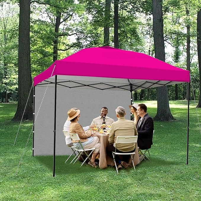 Joramoy Canopy Tent Sidewalls for 10×10 Pop Up Canopy, Instant Canopy SunWall with Waterproof and UV Protection Layer, Straight Leg Canopy Shade Wall, 1 Pack Sidewall Only(Pink), WB1010-Pink