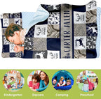 Personalized Toddler Nap Mats for Preschool, Custom Name Kids Sleeping Bag for Daycare, Roll Up Sleeping Mat with Removable Pillow and Soft Dot Minky Blanke for Boys Camping Travel
