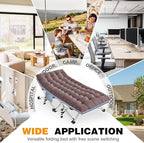 XXL Camping Cots Oversize Sleeping Bed with Comfortable Mattress Extra Large Camping Bed for Adults Cots Include Carry Bag for Adults Portable Folding Cots Easy to Set Up Nap Office Indoor Vacation