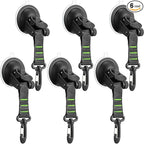 Maitys Heavy Duty Suction Cups with Hooks Tie Down Strong Suction Cup Anchor Car Camping Accessories Vacuum Outdoor Hanging Hooks for Car Boat Awning Camping Tent Trap