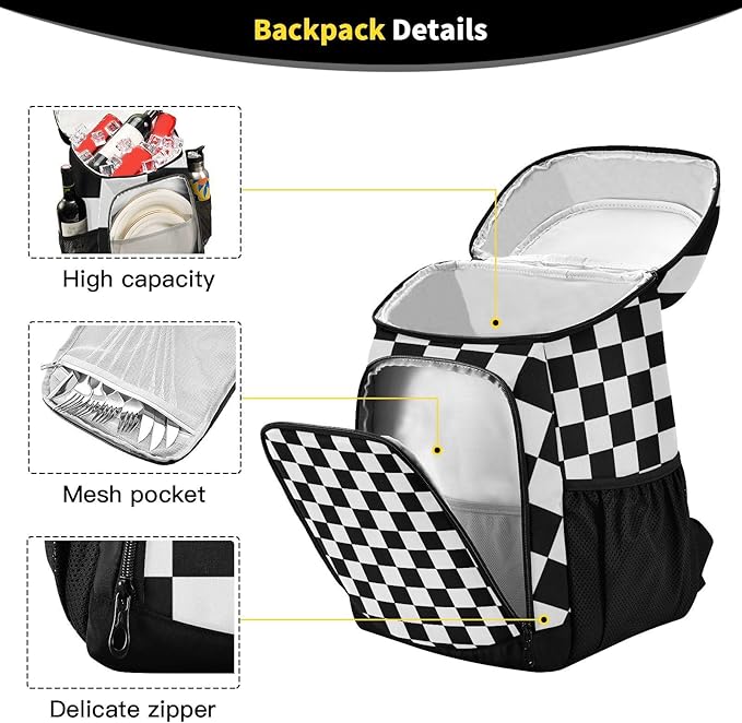 Tropical Pineapples Fruits Cooler Backpack Insulated Leak Proof Beach Cooler Bag Soft Lunch Picnic Hiking Camping Backpack Cooler