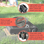 Chef Master Camp Stove Carry Bag - Multi-Pocket for Camp Stove & Butane/Propane Fuel Canisters - Fits Most Portable Gas Stoves - Rugged Camping Accessories - 90800