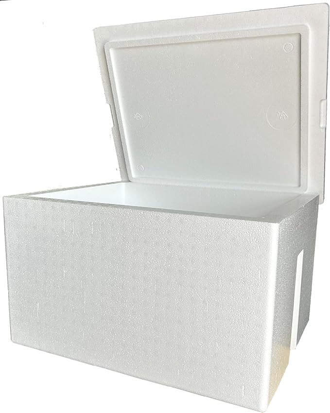 Styrofoam Ice Chest, Insulated Cooler, 68 qt