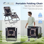 MAISON ARTS Oversized XXL Padded Zero Gravity Lawn Chair Anti Gravity Lounge Chair 30" Wide Seat Foldable ReclinerCamp Chair for Poolside Backyard Beach Support 400lbs, Camouflage