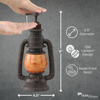 Park Designs Camping Lantern Soap Dispenser | Rustic Farmhouse Bathroom & Kitchen Pump | Refillable Lotion, Hand Wash or Dish Liquid Container | Decorative Resin Accent 9" Tall