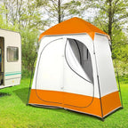 VINGLI 2 Room Shower Tent, 7.5 FT Instant Pop Up Shelter with Carrying Bag, Privacy Changing Room Tent,Perfect for Portable Toilet, Camping, Dressing, Outdoor Indoor, Easy Set Up