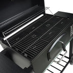 Grill Boss Charcoal Grill with Large 32-Inch Cooking Area - Includes Warming Rack, Side Shelves, Bottom Storage and Wheels for Outdoor BBQ, Tailgating, Camping & Backyard Grilling
