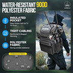 PLUSINNO Cooler Fishing Backpack with Rod Holders 45L Large Water-resistant Fishing Tackle bag Store Fishing Gear Fishing Gifts for Men Father, Sport Bags