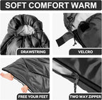 XXL Winter Sleeping Bags for Adults Cold Weather,Camping Sleeping Bag for Kids with Compression Sack,4 Season Camping Essentials Gear for Hiking,Traveling,Outdoor,Backpacking,Climbing