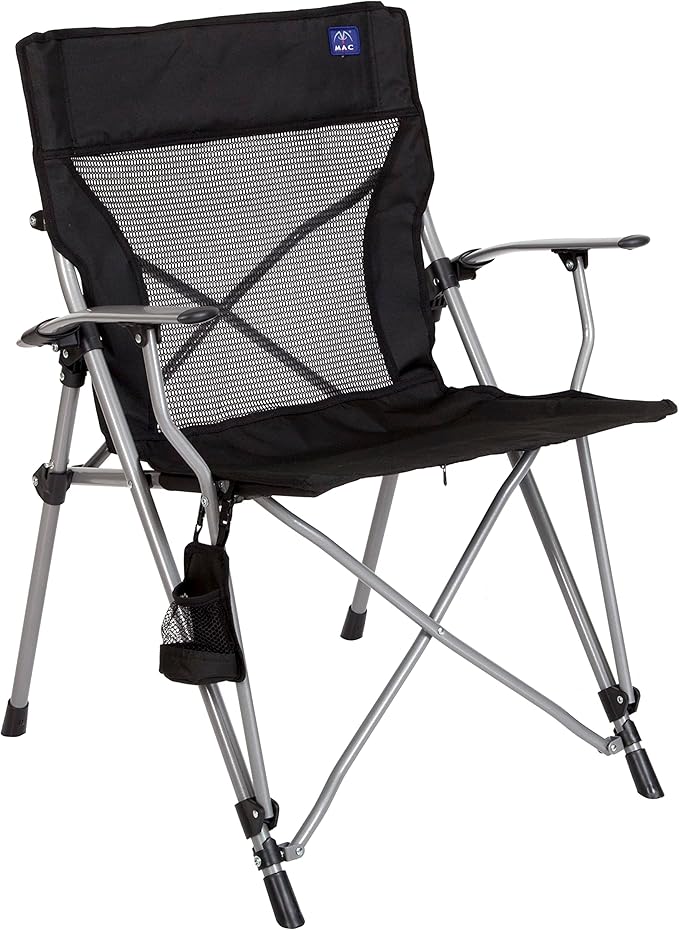 MACSPORTS Hard Arm Tension Chair, Black