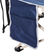 Outsunny Folding Camping Cot for Adults with Carry Bag, Side Pocket, Outdoor Portable Sleeping Bed for Travel, Camp, Vacation, 330 lbs. Capacity, Blue