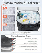 TOURIT 38 Cans Backpack Cooler: Leak Proof Waterproof 2 Insulated Compartments Soft Cooler Bag Beach Travel Camping Picnic