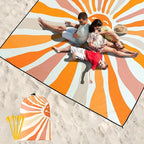 Beach Blanket Waterproof Sandproof Beach Mat 79" X 83"/10'x9'for 2-8 Adults Quick Drying Outdoor Picnic Mat Beach Accessories for Travel, Camping, Hiking