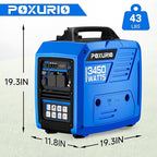 3450-Watt Portable Inverter Generator for Home Use, 1.6Gallon Large Fuel Tank Up to 8.3 Hours Use, 120V Gas Powered Generator Super Quiet - EPA Compliant