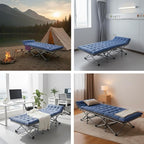 ABORON Heavy-Duty Folding Guest Bed for Adults, 500lb Capacity, Portable Extra Cot with 1249D Double Layer, Ideal for Indoor Guest Stays & Temporary Home Use